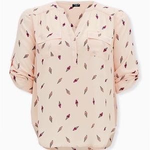 TORRID HARPER - LIGHT PINK ICE CREAM CONE GEORGETTE PULLOVER BLOUSE